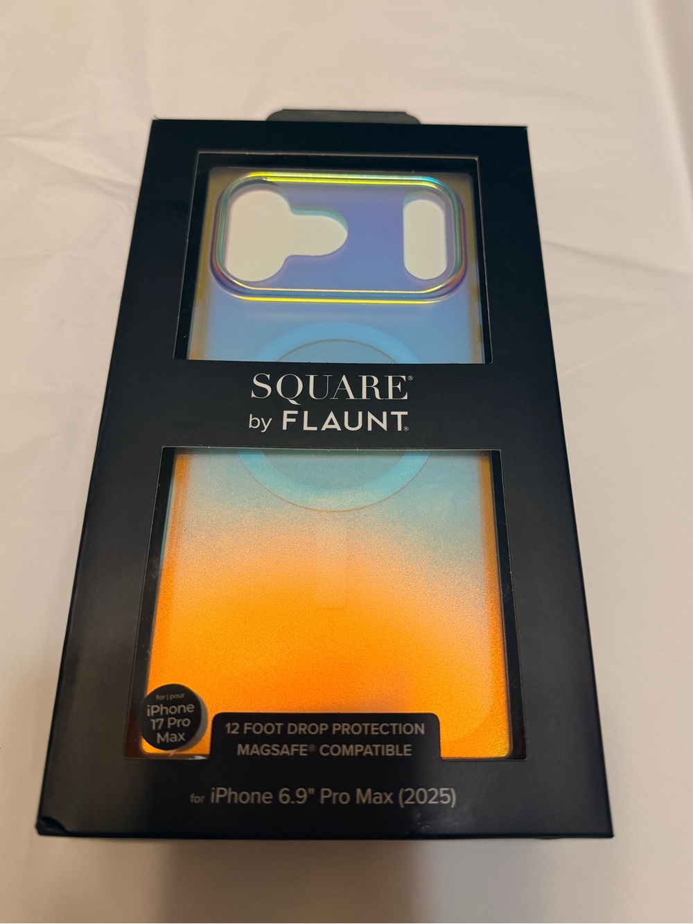 SQUARE by FLAUNT Iridescent Satin Gradient iPhone Case w/Mag Safe for 17 ProMax